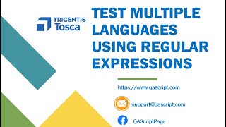 Tosca Tutorial | Lesson 35 - Multilingual Testing | Multiple Languages | Regular Expressions |