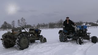 Відеоогляд саморобних тракторів з двигунами Заря 10к.с. та 15 к.с. в селі Горбове.