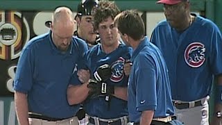 Greenberg struck in back of head in debut