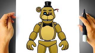 How to DRAW GOLDEN FREDDY from Movie - Five Nights at Freddy's - [ How to DRAW FNAF Characters ]
