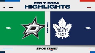NHL Highlights | Maple Leafs vs. Stars - February 7, 2024