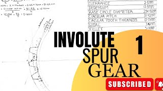 INVOLUTE SPUR GEAR CONSTRUCTION part 1 | engineering drawing