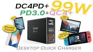 XPower DC4PD+ 99W PD 3.0 \u0026 QC 4+充電器