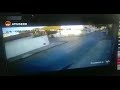 biker flies toward cctv camera in accident