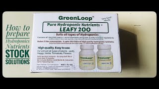 How to prepare Hydroponics Nutrients Stock Solution A and B | Greenloop Pure Hydroponic Nutrients