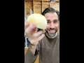 cutting a sphere from a block of foam on a bandsaw craft puppet maker woodworking dangerous