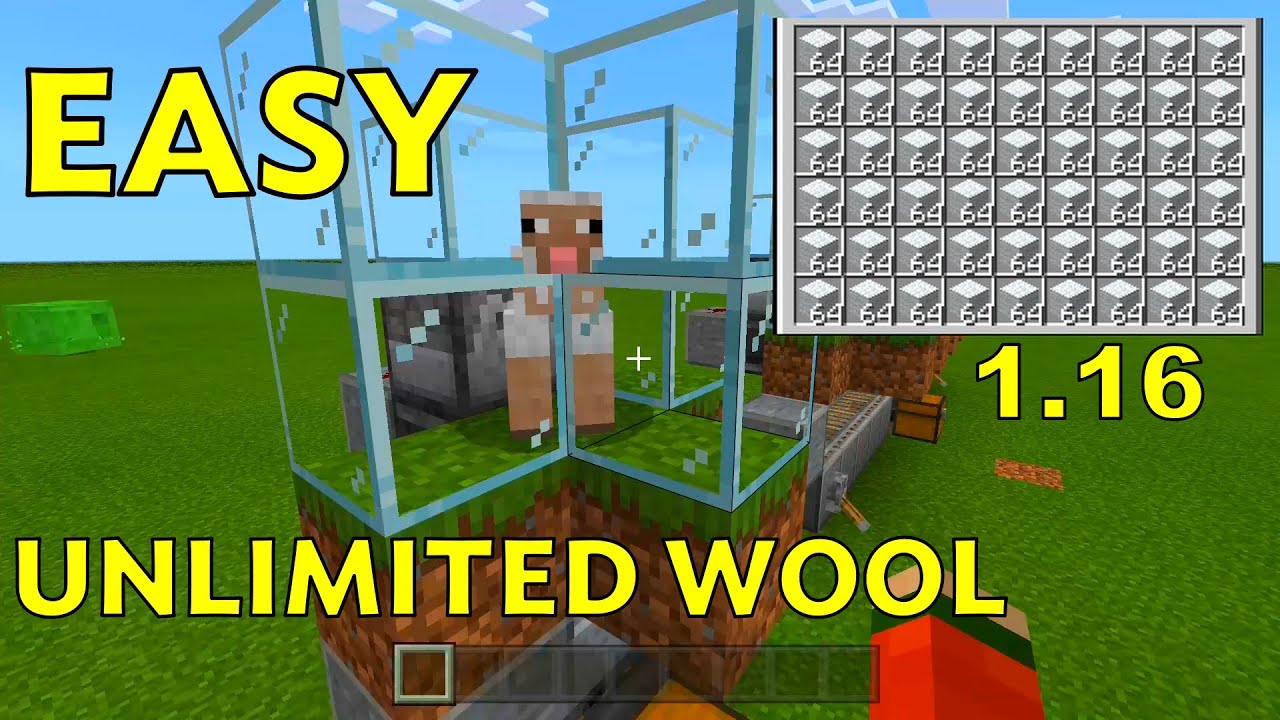 Easiest Wool Farm Tutorial 1 16 Minecraft Youtube