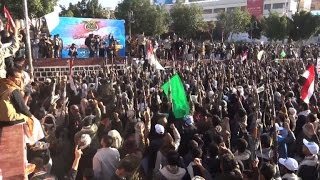 Huthi supporters demonstrate in Yemeni capital