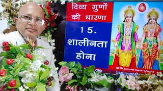 दिव्य गुणों की धारणा -17.  शालीनता होना / BK Dr Surender Sharma