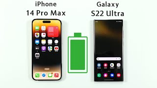 iPhone 14 Pro Max vs Samsung S22 Ultra Battery Test | Battery Drain Test