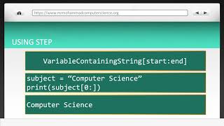 What is a substring? (A Level / GCSE Computer Science / Computing)