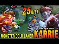 25 Kills!! MVP 17.0 Points Karrie Insane ATK Speed Build - Build Top 1 Global Karrie ~ MLBB