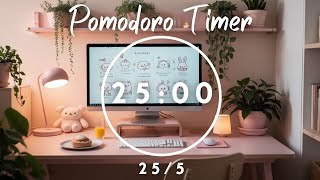 📖 Pomodoro Timer 25/5 | Aesthetic Timer Lofi Beats for Studying \u0026 Breaks 🍃 Pomodoro Station 🍵