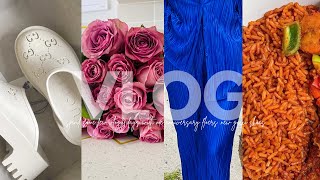 WEEKLY VLOG|| SPEND SOME FEW VLOGY DAYS WITH ME+ MY MANS GOT ME FLOWERS+JOLLOF+WIGLINES+\u0026MORE #vlog