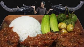 PECEL LELE SAMBEL TERASI DAN LALAPAN MENTAH EDAN.