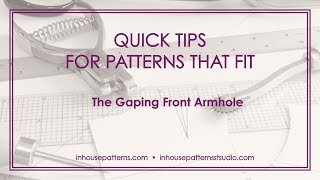 Quick Tip: Gaping Front Armhole