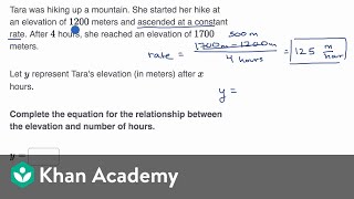Constructing linear equation from context