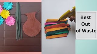 2 waste material craft wall hanging | DIY wall decoration ideas | in Rs.0 | iqra creation