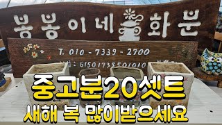 1월2일 #봉봉이네화분 #수제다육공방분 #오전영상 #중고분20셋트