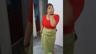 🔥Mallu girl Chempakam UnderSkirt and Blouse🤤She is വേറെ Level കറുത്ത പെണ്ണേ നിന്നെ♥️ #shorts #mallu