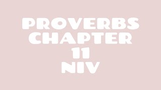 Proverbs 11 NIV | Read by a Black Woman | Spoken Word Style | Bible Noir