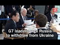 G7 leaders urge Russia to withdraw from Ukraine