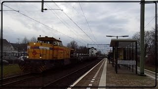 Strukton G1206 303001 met werktrein komt door op station Oisterwijk!