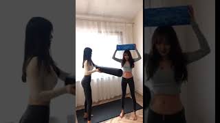 美女腹部锻炼 Beautiful Gal Abdominal exercise