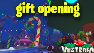 vesteria new update christmas gift opening