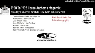 1988 To 1992 House Anthems Megamix (DMC Mix by Klubheadz Feb 2008)