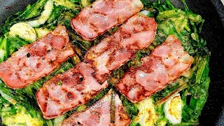 How to cook Bacon | Pancake with bacon and chives. Easy and very tasty recipe!