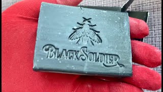 Asmrsoap.Мыло для мужчин Black Solder (черная львинка), то есть с липидами мухи. Для дорогих мужчин🙌