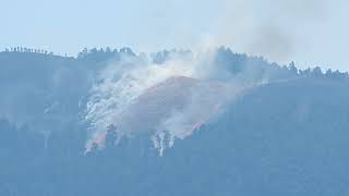 2023年4月2日　岩湧山の山頂で山焼き