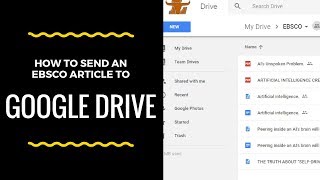 Sending an Article from EBSCO to Google Drive