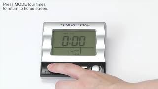 Instructions on how to set your Travelon® Travel Alarm Clock   Style #12654