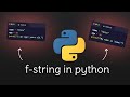 f-string in python | python for beginners