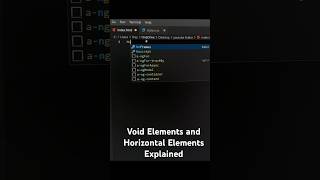 HTML Void Elements and Horizontal Elements Explained #coding #html #programming #technology #learn