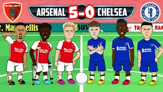 💥5-0! Arsenal DESTROY Chelsea!💥 (Havertz White Trossard Parody Goals Highlights