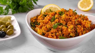 Turkish Bulgur Salad - Kisir Recipe - Vegan