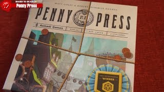 Penny Press Board Game Video review