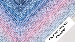 Crochet shawl with easy pattern  / Easy Crochet Shawl  / easy tutorial step by step  (part 1)