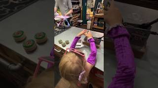 Setting up her FIRST SKATEBOARD at our local skate shop - Throwback #skateboarding