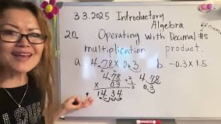 (Introductory Algebra 2.3)  @SonyYu  Operating with Decimal numbers  Multiplications