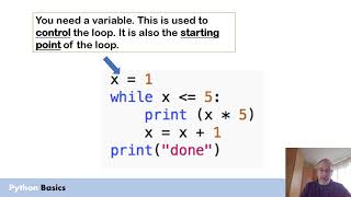 Python basics - While loops part 1 - Introduction