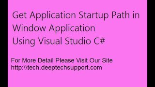 Get Application Startup Path Method