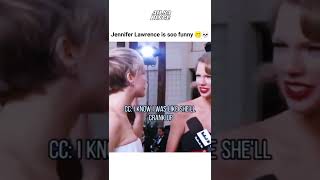 Jennifer Lawrence Talking About Taylor Swift's Music While Being Funny #shorts