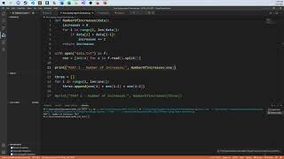 Python Solution for 2021 Advent of Code - Day 1 - Sonar Sweep