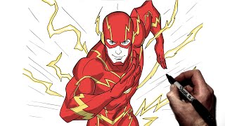 How To Draw The Flash (Running) | Step By Step | DC