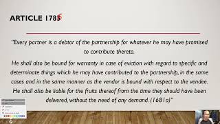 BAAE 2 - Law on Partnerships (Chapter 2 - Section 1)