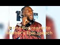 Burna Boy reacts to mother's Epic speech